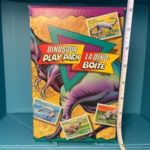 Canada Post Dinosaur Play Pack with Stamps, Tattoos, Booklets, & collector cards